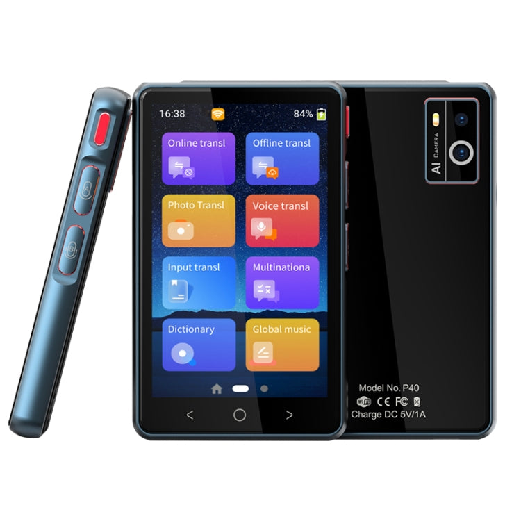 P40 Multi-country Smart Translator Simultaneous Interpretation Photo Offline Translation Recording to Translation, P40 (Black), P40 (White)