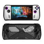 For Asus ROG Ally Game Console TPU Soft Cover With Holder Bracket, TPU Black, TPU White