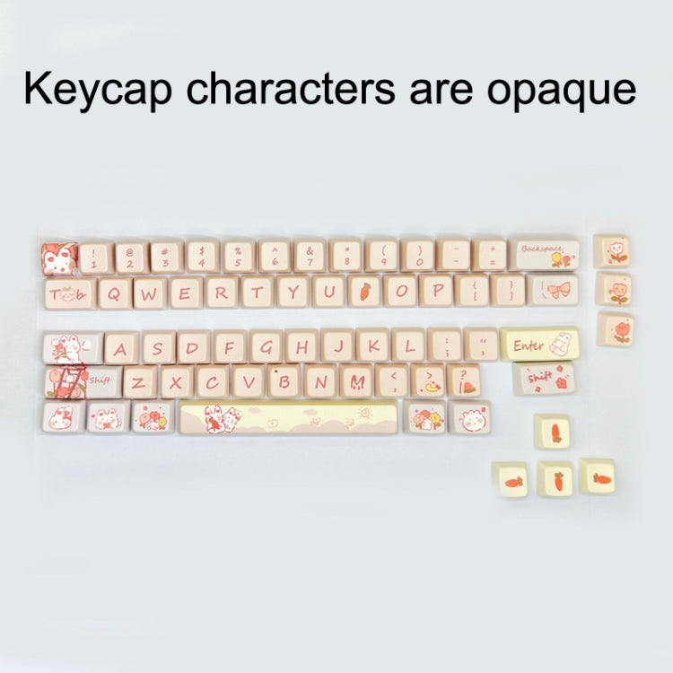 66 Keys 5-sided Heat Rise PBT Personalized Keycaps, 66 Keys Blue, 66 Keys Pink, 66 Keys Green