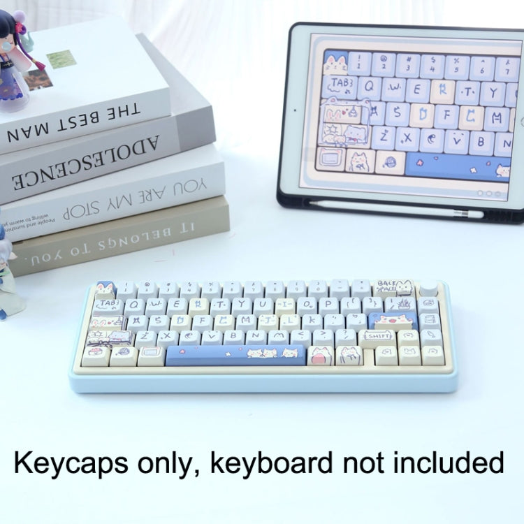 148 Keys MDA Height 5-sided Heat Rise PBT Mechanical Keyboard Keycaps, 148 Keys Blue, 148 Keys Pink, 148 Keys Green