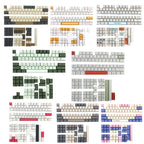 Sublimation Mechanical Keyboard PBT Keycaps, Micromio 125 Keys, Matcha 124 Keys, Bee Milk 140 Keys, Plastic 128 Keys, Planet 126 Keys, Revelation 125 Keys, Fandai 126 Keys, Bubble 127 Keys