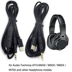 For M40X / ATH-M50X / M60X / M70X TYPE-C/USB-C Audio Headphone Cable, Style:, ZS0211 Standard Version, ZS0211 Wire Control Version