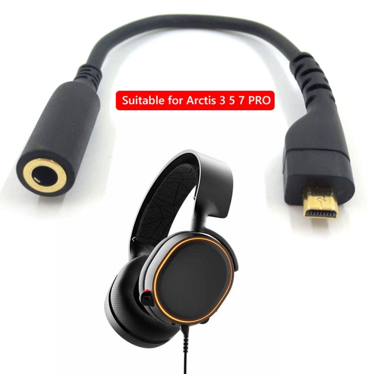 For SteelSeries Arctis 3 5 7 Pro Headphone Sound Card Adapter Cable Audio Cable, ZS0219 A Black, ZS0219 B Black
