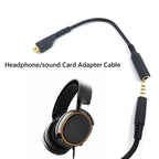 For SteelSeries Arctis 3 5 7 Pro Headphone Sound Card Adapter Cable Audio Cable, ZS0219 A Black, ZS0219 B Black