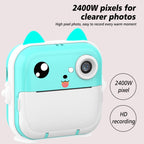 Children Instant Camera Mini Thermal HD Printer Video Photo Digital Camera, Standard  Blue, Standard Pink, 16G  Pink, 16G Blue, 32G  Pink, 32G Blue