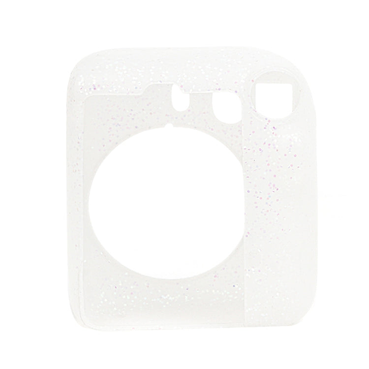 For Fujifilm Instax Mini 12 Soft Shell Camera Bag Storage Silicone Case, Glitter Pink