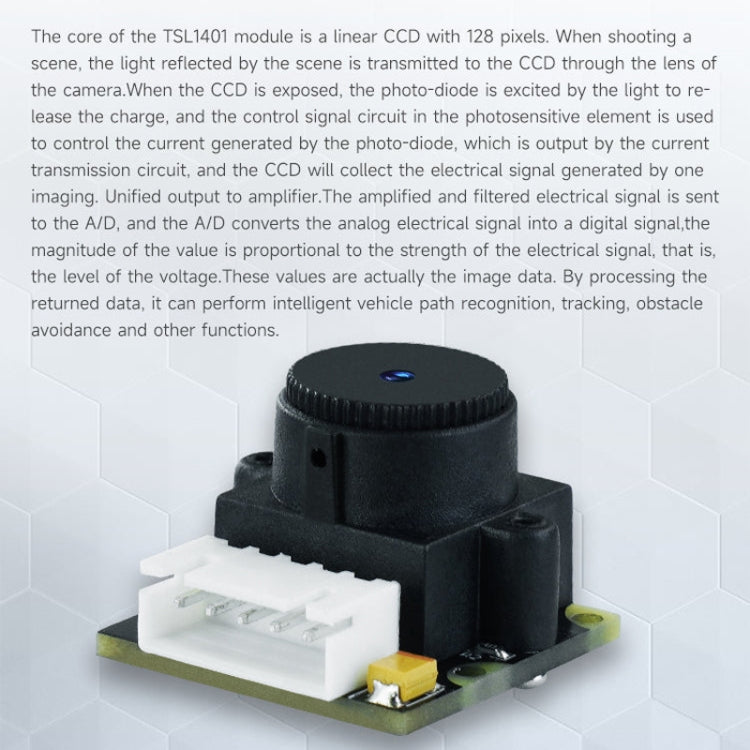 Yahboom Single Column CCD Camera Module Linear Array Sensor, TSL1401, TSL1401+Bracket