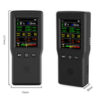 9 In 1 Air Quality Detector Handheld High Precision Formaldehyde Detector, White, Black