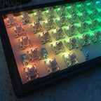 Hot Swap Shaft Wired RGB Back Light Customized Mechanical Keyboard Kit, Beige, Black Transparent, Green Transparent, Purple Transparent