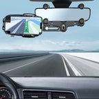 Car Rearview Mirror Navigation Retractable Multifunctional Mobile Phone Holder