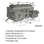 ATV Bag Quad Bike Go Kart Bag Snowmobile Mountain Bike Bag, Black, Army Green, Reed Camouflage