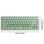 Bluetooth Wireless 3-mode RGB Backlit Gaming Mechanical Keyboard Aluminum Alloy Kit + Keycap, Light Blue, Pink, Light Green