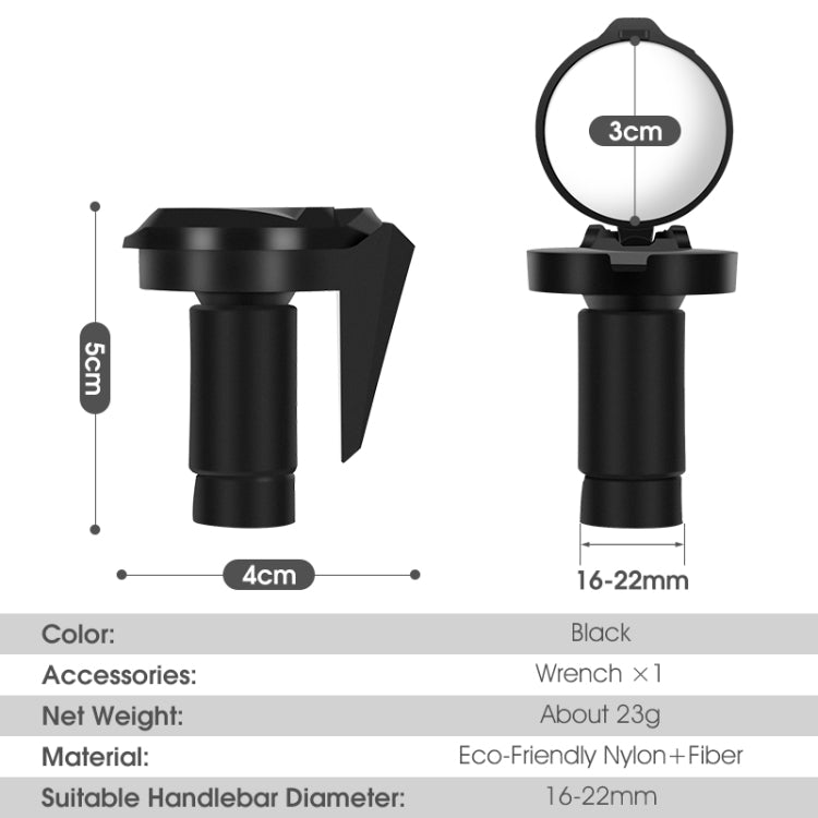 WEST BIKING Bicycle Handlebar Convex Rear View Mirror