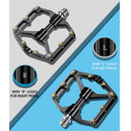 WEST BIKING 3 Bearings Ultralight Carbon Fiber Bushing Mountain Bike Pedal