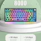 82 Keys Bluetooth Wireless 3-mode RGB Hot-plug Customized Mechanical Keyboard Kit, Kit(White Transparent), Kit(Black Transparent)