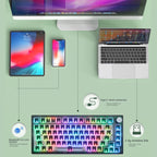 82 Keys Bluetooth Wireless 3-mode RGB Hot-plug Customized Mechanical Keyboard Kit, Kit(White Transparent), Kit(Black Transparent)
