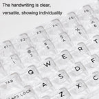132 Keys DIY Customized Mechanical Keyboard Universal Transparent Crystal Keycap, Black Transparent White Letter, White Transparent Black Letter, Black Transparent No Letter, White Transparent No Letter