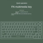 82 Keys Bluetooth Wireless 3-mode RGB Hot-plug Customized Mechanical Keyboard Kit + Keycap, Kit + Keycap(White), Kit + Keycap(Black)