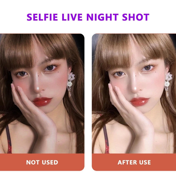 Mobile Phone Fill Light Rechargeable Clip Ring Selfie Light, White, Pink, Blue