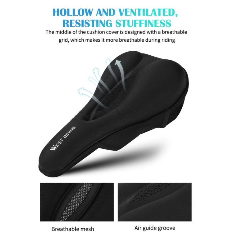WEST BIKING Bike Cushion Cover Thick Silicone Quick Release Seat Cushion