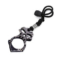 Rose Thorn Single Finger Buckle Self-defense Broken Window Keychain, Skull(Black), Skull(Gold), Skull(Silver)
