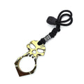 Rose Thorn Single Finger Buckle Self-defense Broken Window Keychain, Skull(Gold), Skull(Silver), Skull(Black)