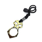 Rose Thorn Single Finger Buckle Self-defense Broken Window Keychain, Skull(Gold), Skull(Silver), Skull(Black)