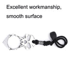 Rose Thorn Single Finger Buckle Self-defense Broken Window Keychain, Skull(Gold), Skull(Silver), Skull(Black)