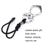 Rose Thorn Single Finger Buckle Self-defense Broken Window Keychain, Skull(Gold), Skull(Silver), Skull(Black)