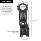 WEST BIKING Mountain Bike Adjustable Handlebar Angle Riser Handlebar Lift Accessories, 31.8x85mm, 31.8x100mm, 31.8x120mm, 25.4x100mm, 25.4x120mm