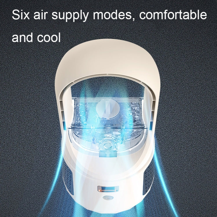 Desktop USB Charging Bladeless Fan Portable Vertical LED Digital Display Fan, Milk Coffee