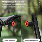 WEST BIKING Bicycle USB Charging Smart Brake Sensor Warning Tail Light, Cushion, Sit Tube