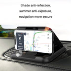 Car Mobile Phone Holder Carbon Fiber Pattern Silicone Dashboard Holder