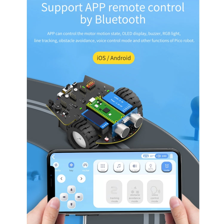 Yahboom Python Programming Smart Car Development Board Kit For Raspberry Pi Pico, Pico Robot