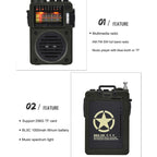 HanRongda HRD-700 Full Band Bluetooth MP3 Play Radio Station Memory Mechanical Tuning Radio, HRD-700