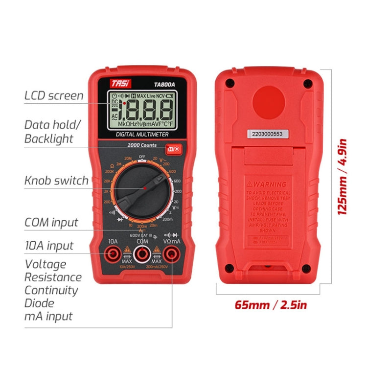 TASI TA800A Universal Meter Digital High Precision Full-Automatic Meter, TA800A