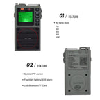 HanRongda HRD-787 High Performance Full Band Portable Bluetooth Card SOS Warning LED Lighting Radio, HRD-787
