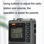 HanRongda HRD-787 High Performance Full Band Portable Bluetooth Card SOS Warning LED Lighting Radio, HRD-787