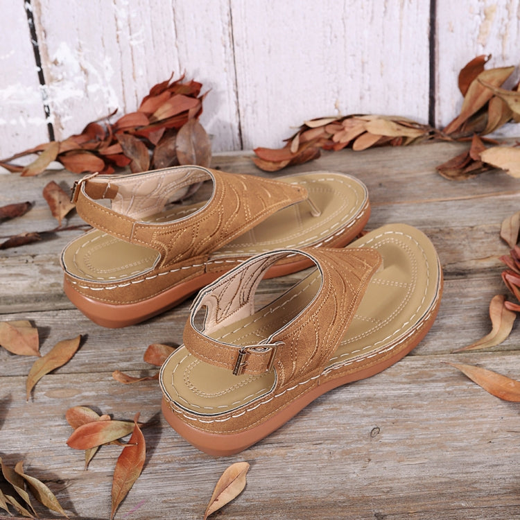 PU Leather Flip Flop Sandals Roman Style Adjustable Strap Sandals, 35, 36, 37, 38, 39, 40, 41, 42, 43