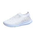 Spring and Autumn Rhinestone Flying Woven Women Sneakers Casual Breathable Shoes, 35, 37, 38, 39, 40, 41
