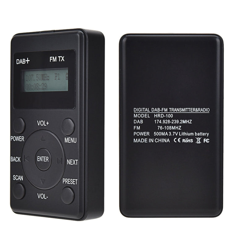 HanRongda HRD-100 Portable Digital Display DAB+ / DAB / FM Radio, HRD-100