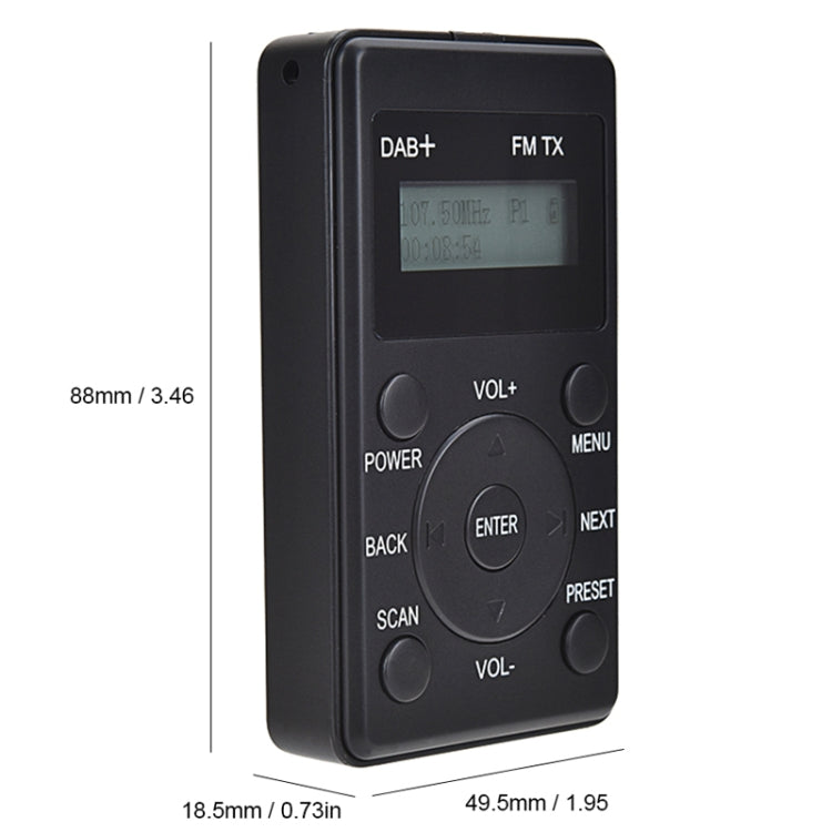 HanRongda HRD-100 Portable Digital Display DAB+ / DAB / FM Radio, HRD-100