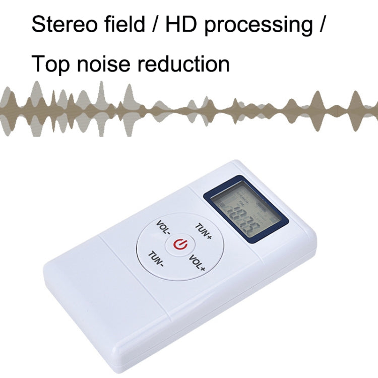 HanRongda HRD-109 Portable Mini FM Radio Conference Receiver, HRD-109 White