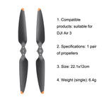 Original 1pair Noise Reduction Propeller for DJI Air 3 / 3S, For DJI Air 3