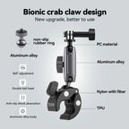 TELESIN  Aluminum Alloy Crab Claw Handlebar Tube Clamp For Sports Camera Mobile Phones, Aluminum Alloy