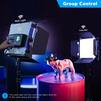 Pixel P80 60W 2600-10000K 542 LEDs Photography Fill Light Support Mobile APP Remote Control, A Set+US Plug Adapter, A Set+EU Plug Adapter, A Set+UK Plug Adapter, A Set+AU Plug Adapter