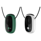 Leafless Hanging Neck Fan Mini Handheld Fan USB Rechargeable Fan, Without Negative Ions White, Without Negative Ions Green, With Negative Ions White, With Negative Ions Green