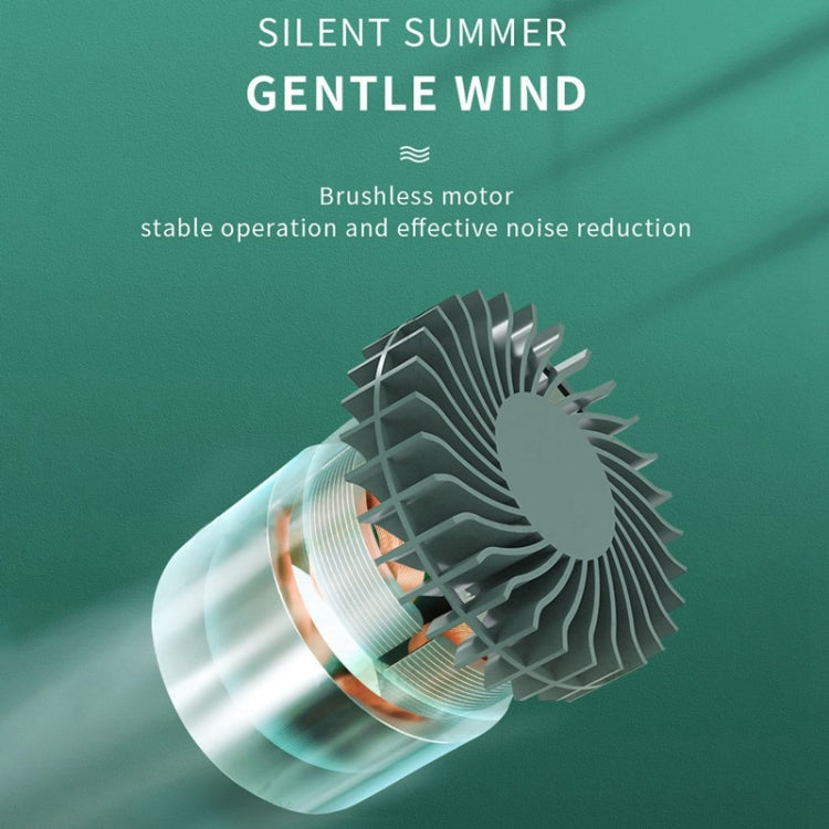 Leafless Hanging Neck Fan Mini Handheld Fan USB Rechargeable Fan, Without Negative Ions White, Without Negative Ions Green, With Negative Ions White, With Negative Ions Green