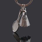 2pcs Simulated Badminton Metal Key Chain Arena Club Gift
