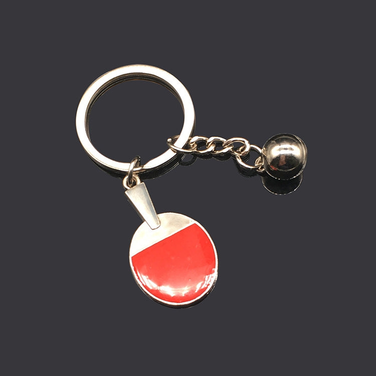 2pcs Table Tennis Metal Keychain Small Gift
